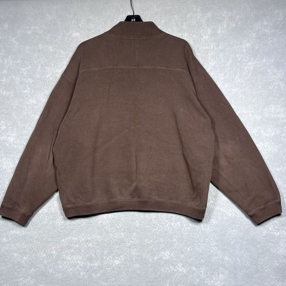 Tommy Bahama Sweatshirt Mens X-Large Brown/Gray Reversible Half Zip Pullover - Picture 5 of 12